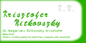 krisztofer nitkovszky business card